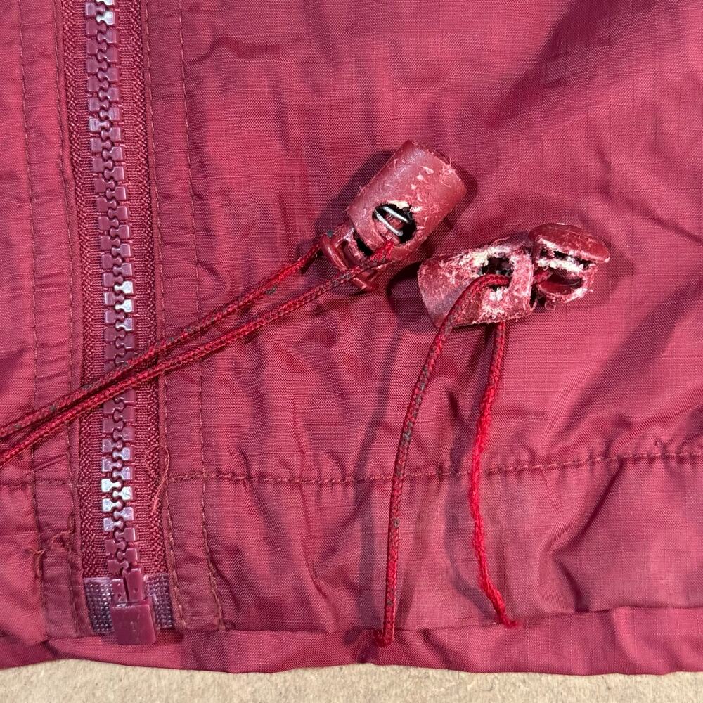 UNIVERSITY OF ARKANSAS Men Large Red Stadium Jacket Warm Hood Razorbacks Vintage - Picture 11 of 12
